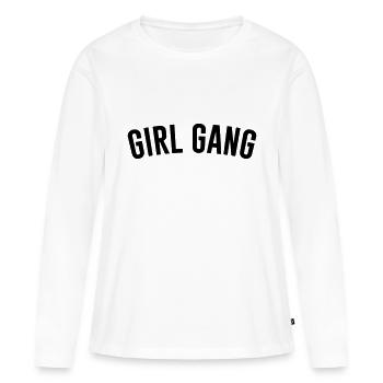 Girl Gang - Frauen Premium Bio Langarmshirt - Weiß - Vorne - Julia (174cm)
