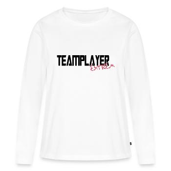 teamplayer extreme - Frauen Premium Bio Langarmshirt - Weiß - Vorne - Julia (174cm)