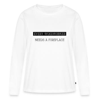 arboriculture chainsaw grab blogger carpenter - Women's Premium Organic Long Sleeve Shirt - white - Front - Julia (174cm)
