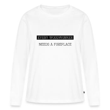idée cadeau Lumberman anniversaire cadeau idée - T-shirt manches longues Premium bio Femme - blanc - Devant - Julia (174cm)