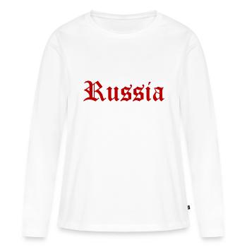 Russia - Frauen Premium Bio Langarmshirt - Weiß - Vorne - Julia (174cm)