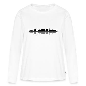 Skyline Cottbus - Frauen Premium Bio Langarmshirt - Weiß - Vorne - Julia (174cm)