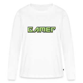 Gamers - Women's Premium Organic Long Sleeve Shirt - white - Front - Julia (174cm)