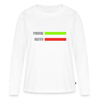 Entraînement électrique - T-shirt manches longues Premium bio Femme - blanc - Devant - Julia (174cm)