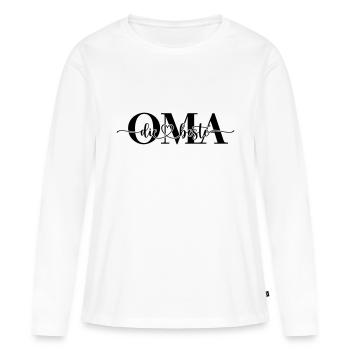 Die beste OMA - Frauen Premium Bio Langarmshirt - Weiß - Vorne - Julia (174cm)