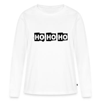 Ho ho ho Christmas Santa Claus - Women's Premium Organic Long Sleeve Shirt - white - Front - Julia (174cm)