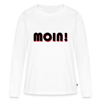 Moin - Frauen Premium Bio Langarmshirt - Weiß - Vorne - Julia (174cm)