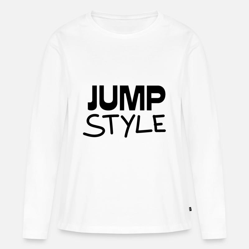 Jumpstyle Geschenk - Frauen Premium Bio Langarmshirt - Weiß