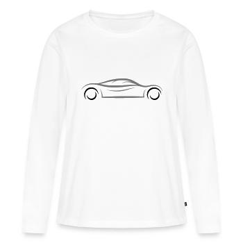voiture de sport cool car logo mobile fuehrerschein fahr - T-shirt manches longues Premium bio Femme - blanc - Devant - Julia (174cm)