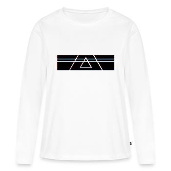 Triangle Geometry Hipster - Women's Premium Organic Long Sleeve Shirt - white - Front - Julia (174cm)