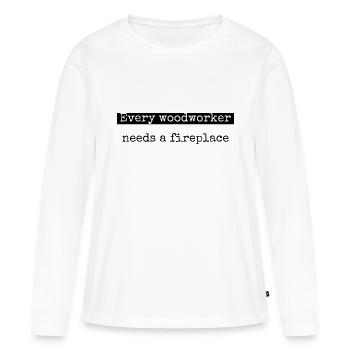 love casque de sécurité forester cadeau d’anniversaire - T-shirt manches longues Premium bio Femme - blanc - Devant - Julia (174cm)