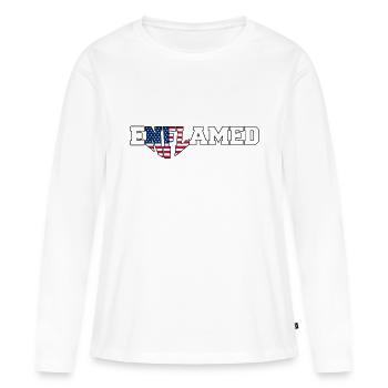 Enflammé | Élection 2024 - T-shirt manches longues Premium bio Femme - blanc - Devant - Julia (174cm)
