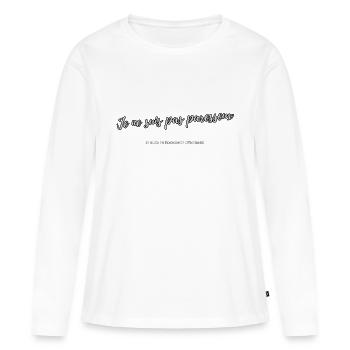 Faulheit - Frauen Premium Bio Langarmshirt - Weiß - Vorne - Julia (174cm)