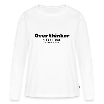 Trop penseur - T-shirt manches longues Premium bio Femme - blanc - Devant - Julia (174cm)