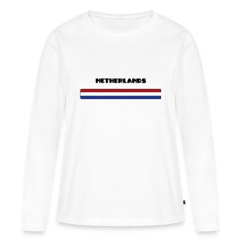 Netherlands / Pays-Bas - Women's Premium Organic Long Sleeve Shirt - white - Front - Julia (174cm)