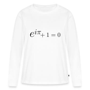 Formule d'Euler - T-shirt manches longues Premium bio Femme - blanc - Devant - Julia (174cm)