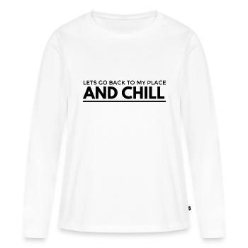 Revenons chez moi - T-shirt manches longues Premium bio Femme - blanc - Devant - Julia (174cm)
