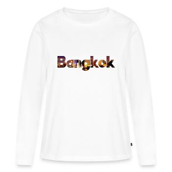 Bangkok - Frauen Premium Bio Langarmshirt - Weiß - Vorne - Julia (174cm)