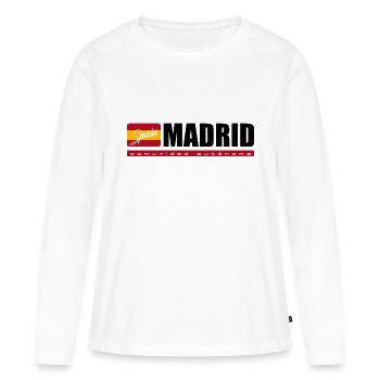 Communauté autonome de Madrid - T-shirt manches longues Premium bio Femme - blanc - Devant - Julia (174cm)