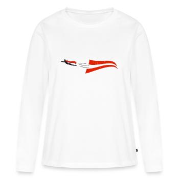 Supermen autrichiens - T-shirt manches longues Premium bio Femme - blanc - Devant - Julia (174cm)