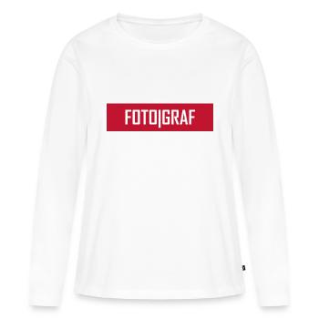 Fotograf - Frauen Premium Bio Langarmshirt - Weiß - Vorne - Julia (174cm)