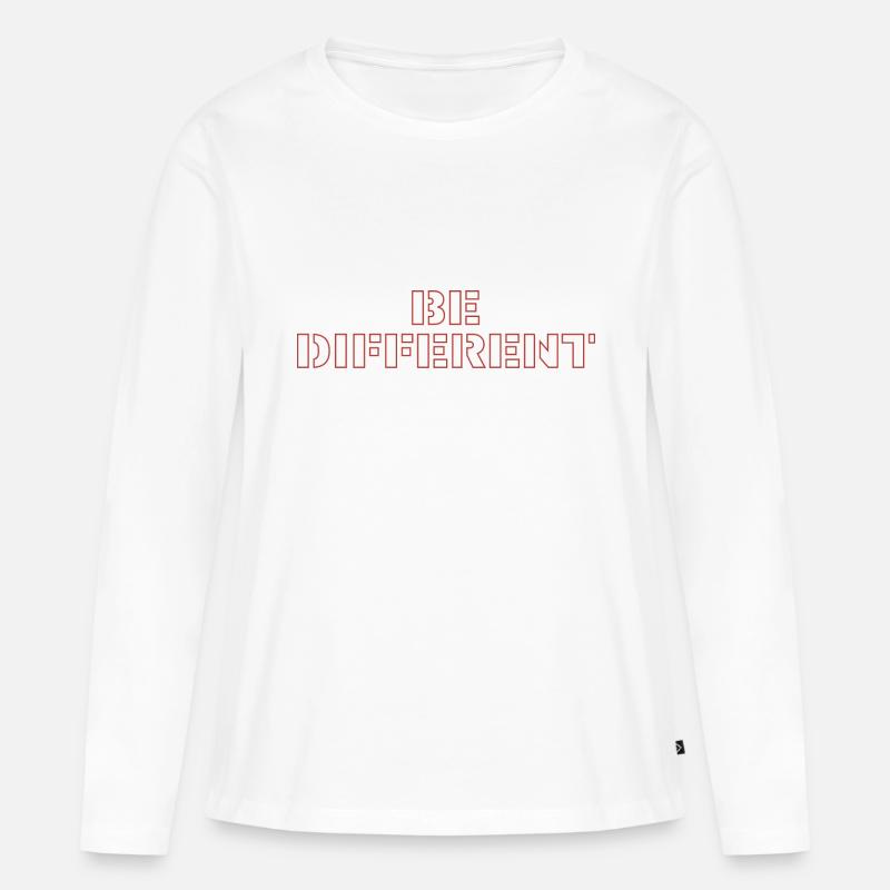 be different - Frauen Premium Bio Langarmshirt - Weiß