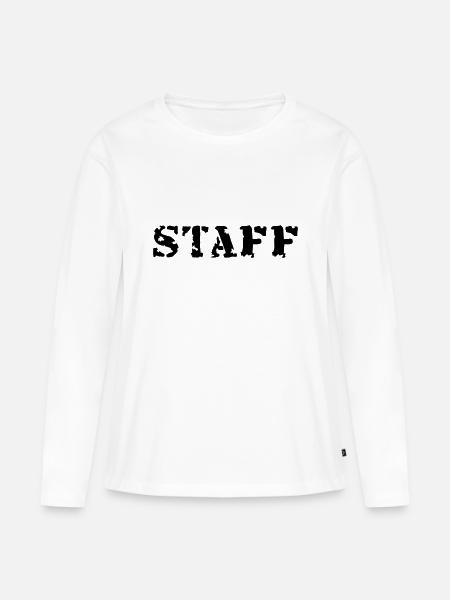 Staff - Frauen Premium Bio Langarmshirt - Weiß