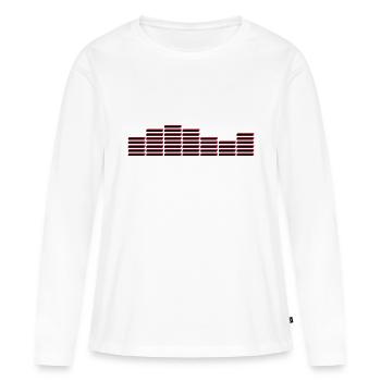 EQ ÉGALISEUR FreQueNz BEAT MUSIK SON ELECTRO - T-shirt manches longues Premium bio Femme - blanc - Devant - Julia (174cm)