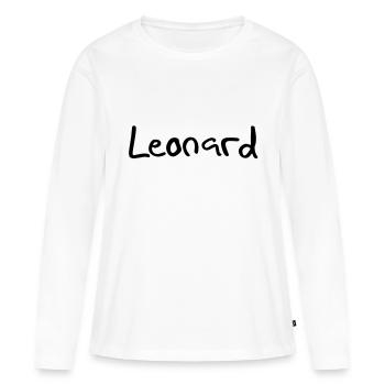 leonard - T-shirt manches longues Premium bio Femme - blanc - Devant - Julia (174cm)