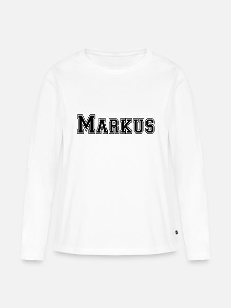 markus - Frauen Premium Bio Langarmshirt - Weiß