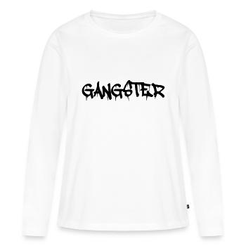 gangster - Frauen Premium Bio Langarmshirt - Weiß - Vorne - Julia (174cm)