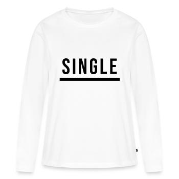 Wieder Single - Frauen Premium Bio Langarmshirt - Weiß - Vorne - Julia (174cm)