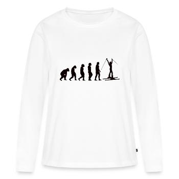 Ski Ski Skieurs Skieurs Evolution Ski - T-shirt manches longues Premium bio Femme - blanc - Devant - Julia (174cm)
