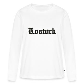 Rostock - T-shirt manches longues Premium bio Femme - blanc - Devant - Julia (174cm)