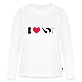 tools - Women's Premium Organic Long Sleeve Shirt - white - Front - Julia (174cm)