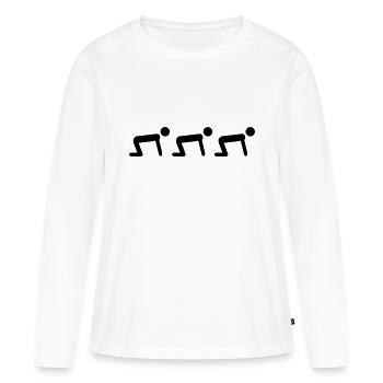 pray - Women's Premium Organic Long Sleeve Shirt - white - Front - Julia (174cm)