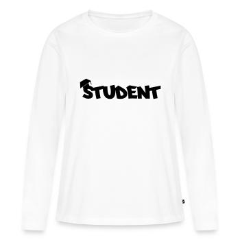 student - Frauen Premium Bio Langarmshirt - Weiß - Vorne - Julia (174cm)