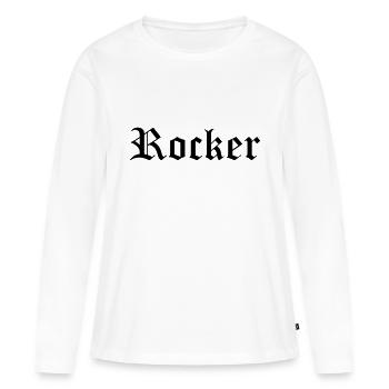 rocker - Women's Premium Organic Long Sleeve Shirt - white - Front - Julia (174cm)