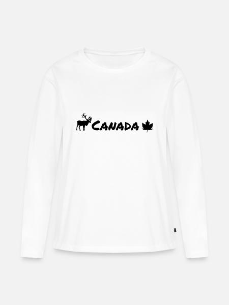 Canada - Frauen Premium Bio Langarmshirt - Weiß
