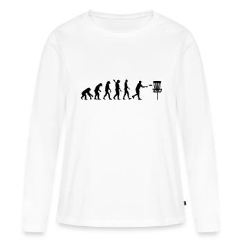 Disc golf - Frauen Premium Bio Langarmshirt - Weiß - Vorne - Julia (174cm)