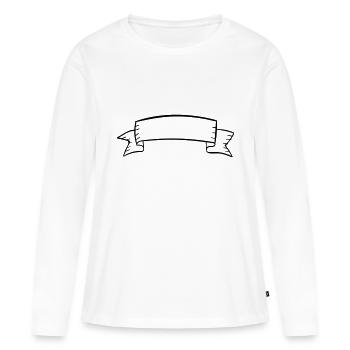 Banner Symbol - Frauen Premium Bio Langarmshirt - Weiß - Vorne - Julia (174cm)