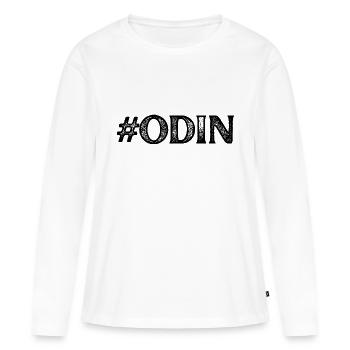 #ODIN VIKING - T-shirt manches longues Premium bio Femme - blanc - Devant - Julia (174cm)