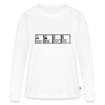 Genius Periodensystem Element - Frauen Premium Bio Langarmshirt - Weiß - Vorne - Julia (174cm)