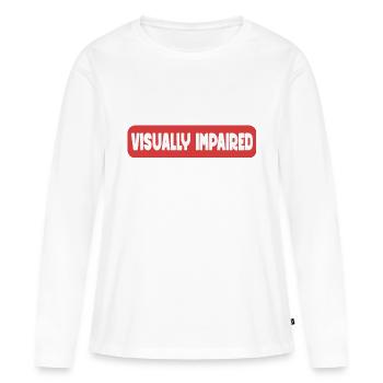 Visually Impaired - Women's Premium Organic Long Sleeve Shirt - white - Front - Julia (174cm)