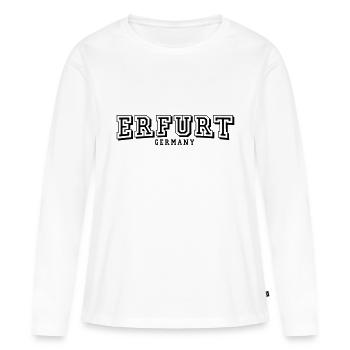 Erfurt - Frauen Premium Bio Langarmshirt - Weiß - Vorne - Julia (174cm)