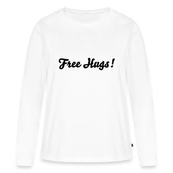 Free Hugs - T-shirt manches longues Premium bio Femme - blanc - Devant - Julia (174cm)