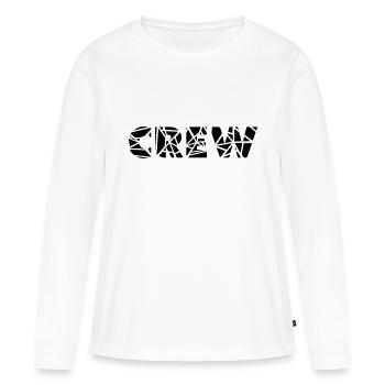 crew - T-shirt manches longues Premium bio Femme - blanc - Devant - Julia (174cm)