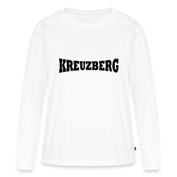 Kreuzberg lettrage - T-shirt manches longues Premium bio Femme - blanc - Devant - Julia (174cm)