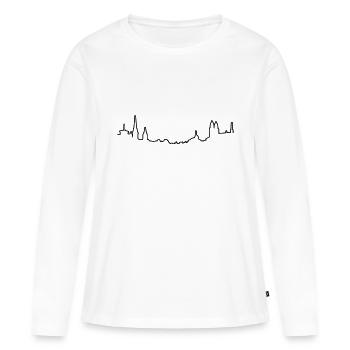 zürich - Women's Premium Organic Long Sleeve Shirt - white - Front - Julia (174cm)