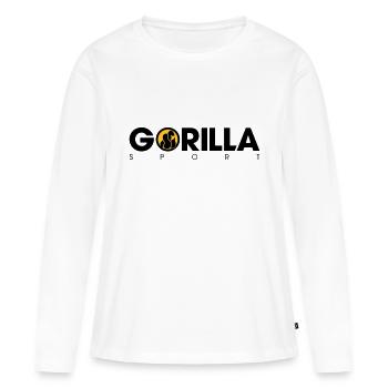 Gorilla Sport - Frauen Premium Bio Langarmshirt - Weiß - Vorne - Julia (174cm)